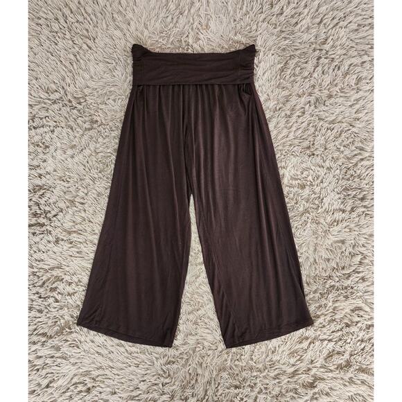 Athleta Pants Womens Large Black Lounge Wear Yoga Wideleg Boho Athletic Casual - Picture 2 of 14